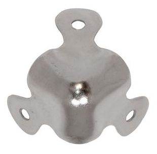 SMALL CABINET CORNER, THREE LEG, NICKEL - RH-1280