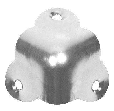 3-LEG CABINET CORNER, NICKEL, COUNTER SUNK HOLES - RH-1510CS