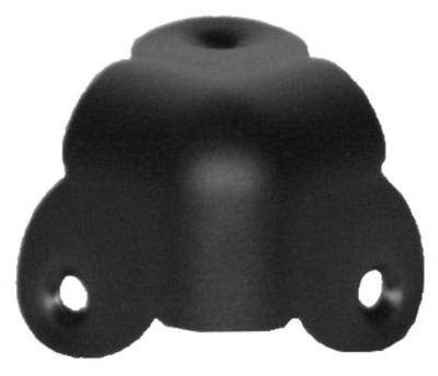 3-LEG CABINET CORNER, TEXTURED BLACK POWDER COAT, COUNTER SUNK HOLES - RH-1510CSTB