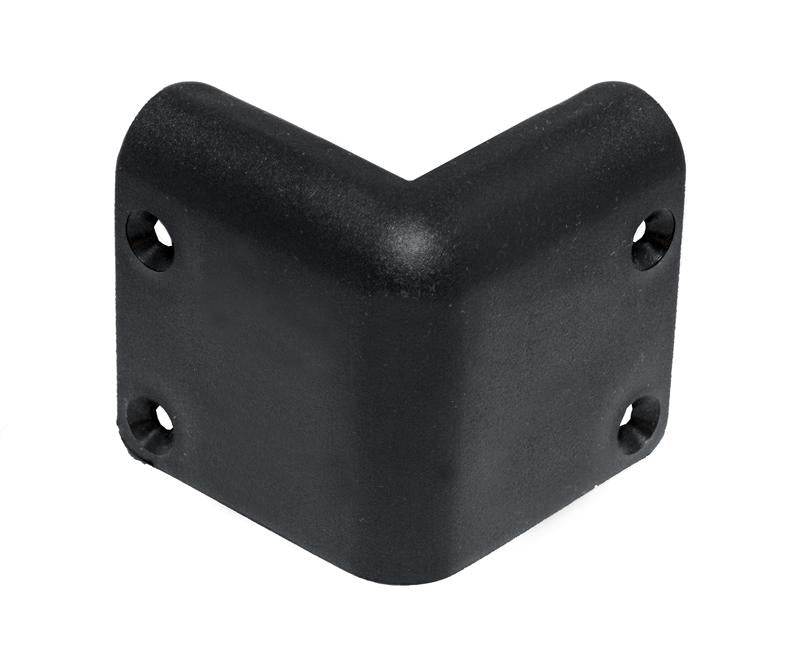 LARGE SQUARE AMP CORNER, BLACK, HDPE - RH-1642