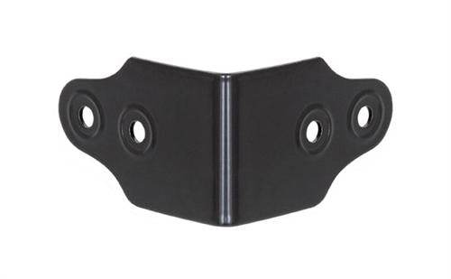 LARGE 4-HOLE CLAMP W/RIVET/SCREW PROTECTORS, BLACK - RH-1722BK