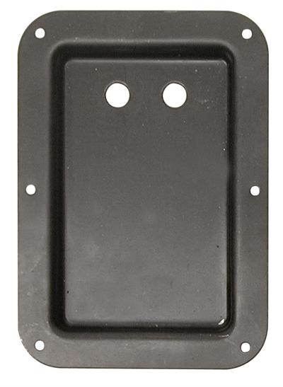 5 X 7 JACK PLATE, 2EA. 1/4'' JACK HOLES, BLACK - RH-3005-2BK