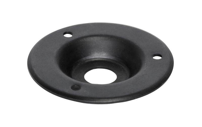 JACK PLATE, 2" DIAMETER, 1/4" JACK HOLE, BLACK - RH-3009BK