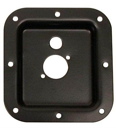 4 X 4 JACK DISH, 1 EA. 1/4'' JACK HOLE + 1 EA. XLR, BLACK - RH-3025-2XLRBK