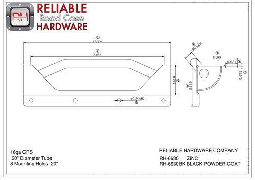 RECESSED EDGE HANDLE - RH-6630