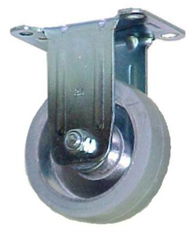 3-1/2'' ALUMINUM AND RUBBER, RIGID CASTERS - RH-9002AL-R