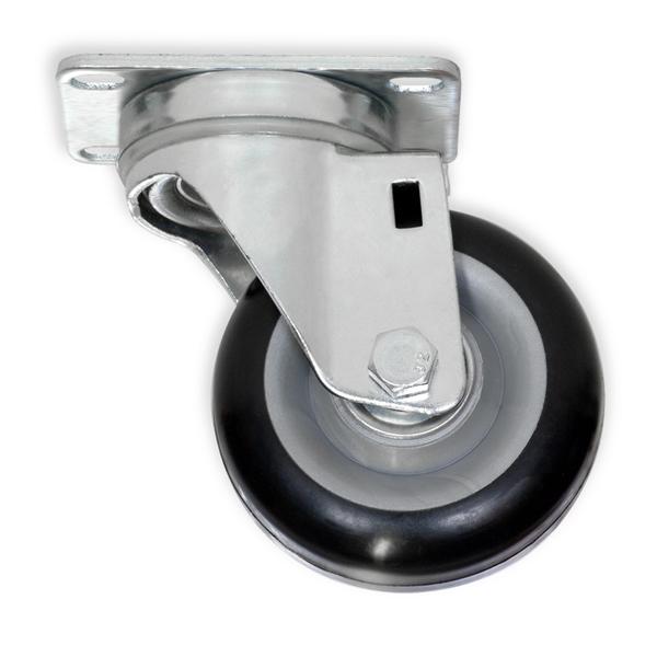 RUEDAS GIRATORIAS SERIE PRO DE 3-1/2 PULGADAS DE POLIURETANO, NEGRAS - RH-9002-BLACK
