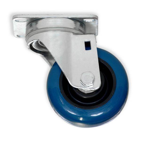 3 1/2'' PRO SERIES SWIVEL CASTERS POLYURETHANE, BLUE - RH-9002-BLUE