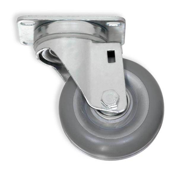 3 1/2 INCH PRO SERIES SWIVEL CASTERS POLYURETHANE, GREY - RH-9002-GREY