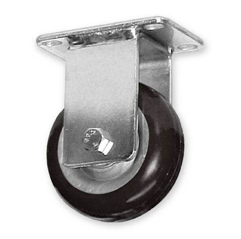 3 1/2'' PRO SERIES CASTERS POLYURETHANE, RIGID TOP PLATE, BLACK - RH-9002-R-BLACK