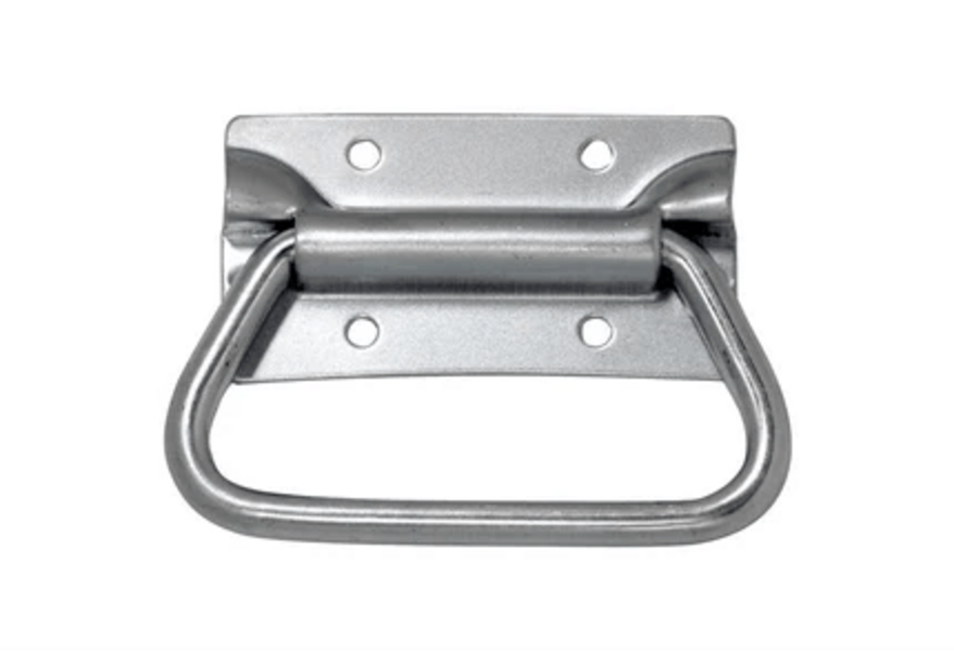 Metal chest handles for road cases and crates with mounting holes for secure attachment