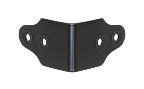 Black hardware clamps for road cases made of durable metal with multiple mounting holes