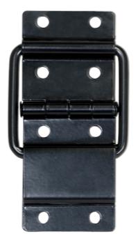 Black powder coat hinges for road cases made of high-quality steel with rust and scratch resistance
