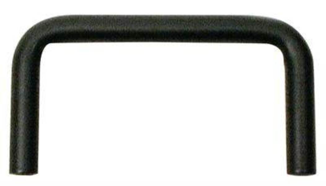 Black U shaped tubular heavy duty rack mount handles collection for servers and equipment with rubber end caps
