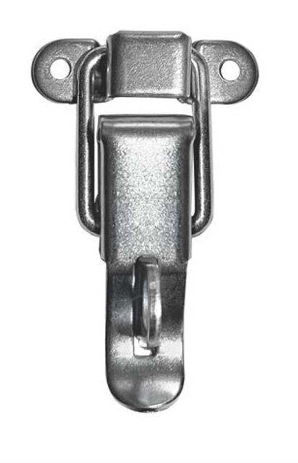 Metal drawbolt latch with mounting plate and mounting holes ideal for drawbolt fasteners for custom builds and repairs